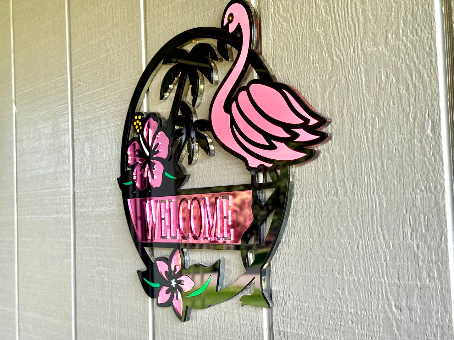 Beautiful Layered Flamingo Sign - Customizable & Versatile