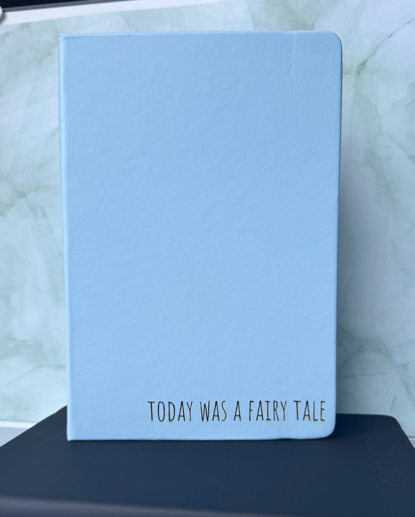 Funny Engraved A5 Lined Journal with Fabric Book Holder & Elastic Closure - Witty Quote Notebook Gift
