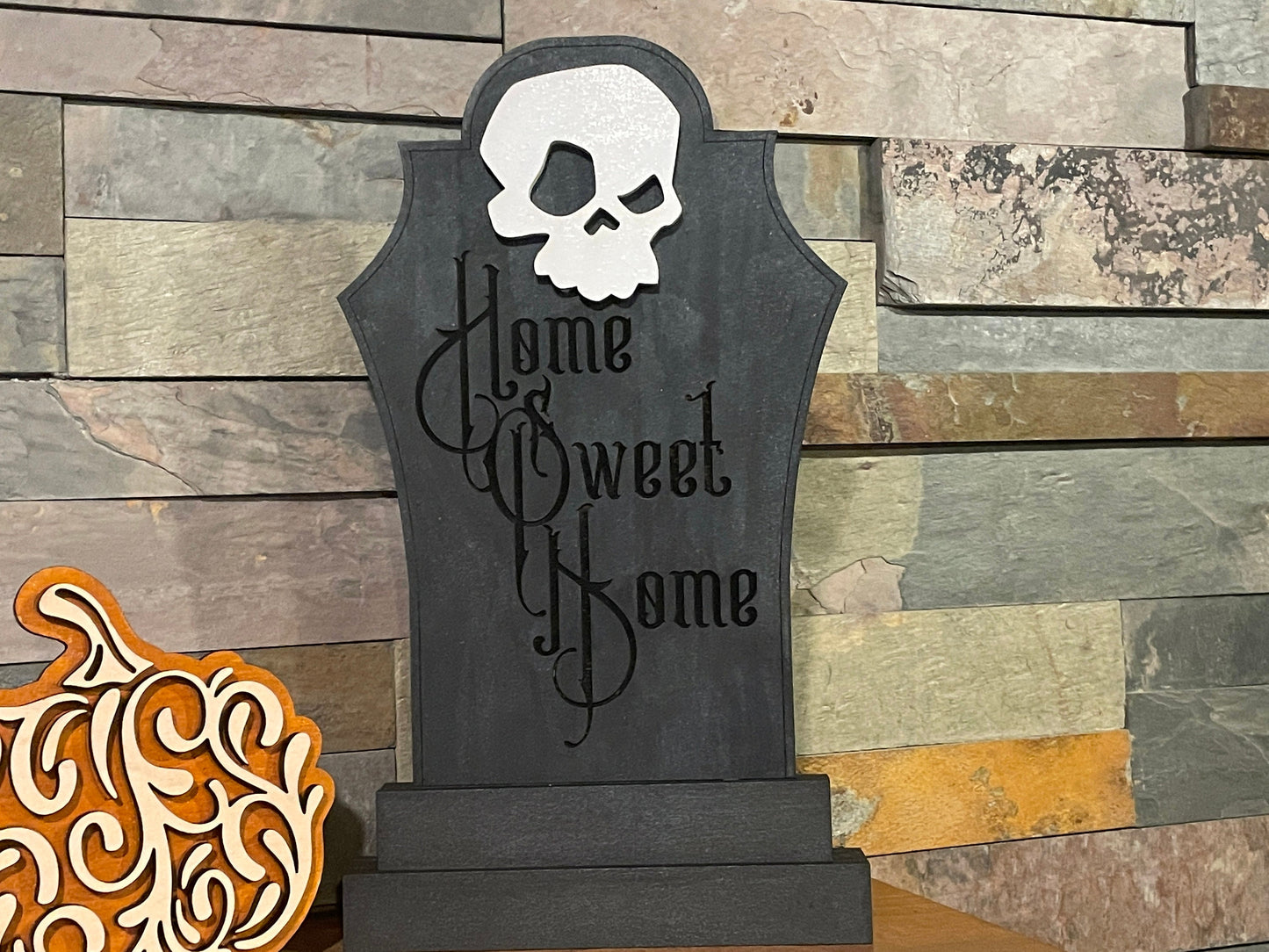Home Sweet Home Headstone | Halloween Gravestones | Halloween Headstone | Pumpkin Headstone | Skull Headstone | Gothic Decor