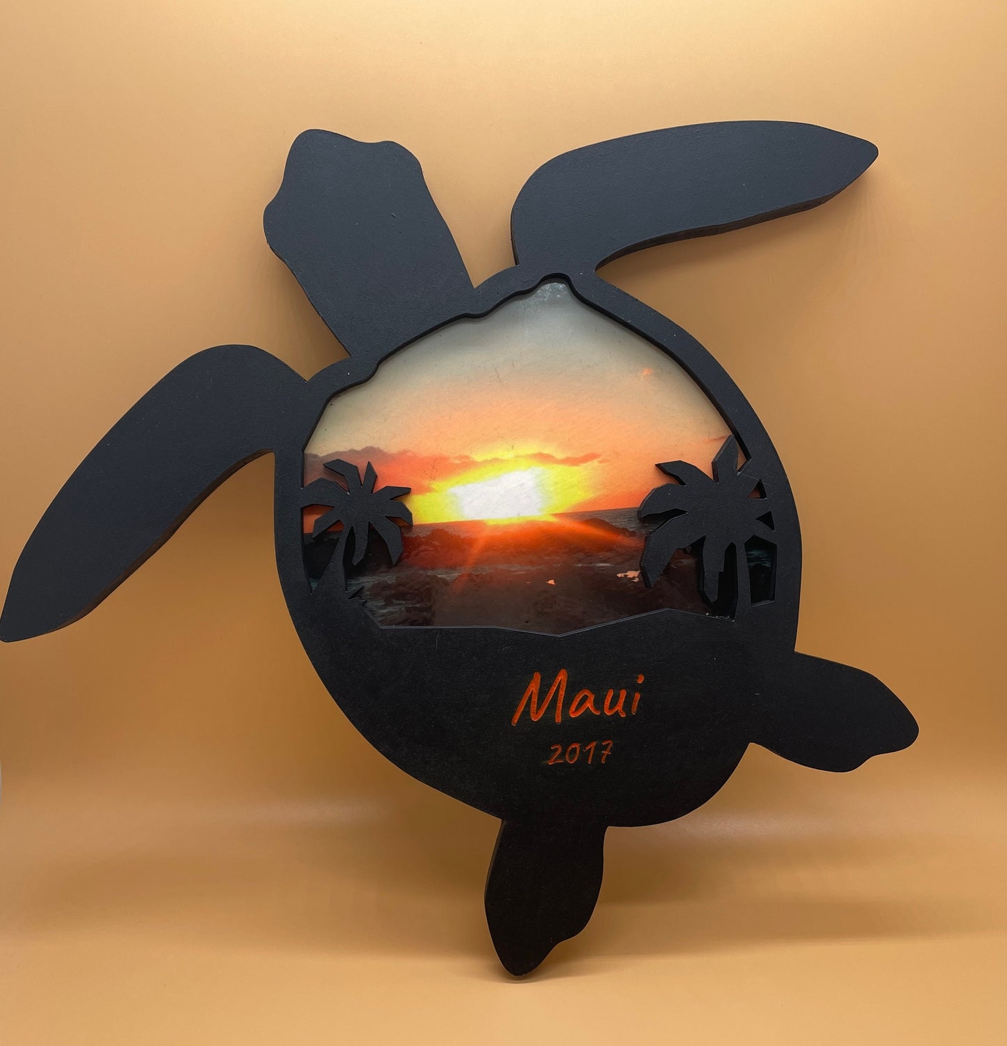 Customizable Turtle Artwork: Turn Your Favorite Scenery into Stunning Wood Art