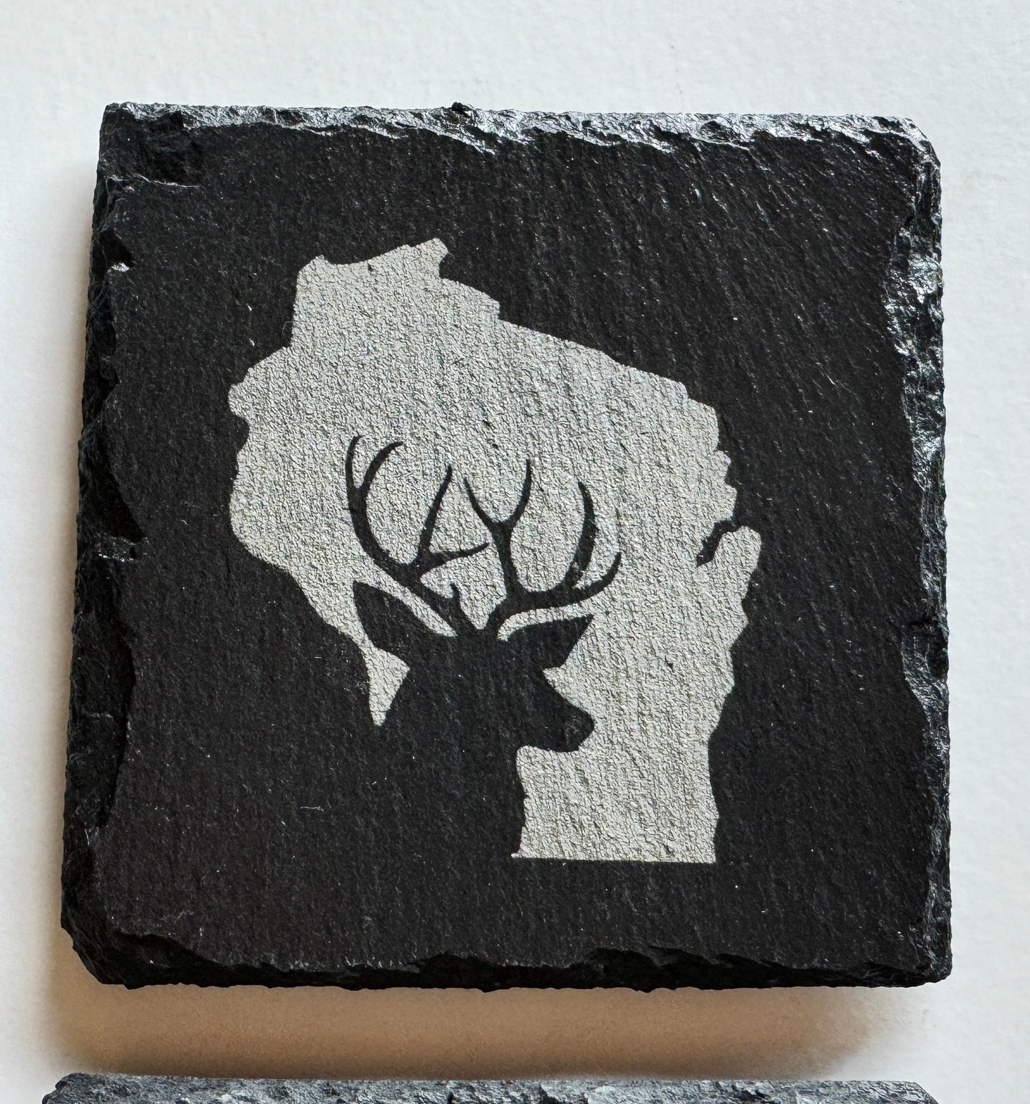Set of 4 Engraved Wisconsin Coasters - Perfect Gift from the Badger State