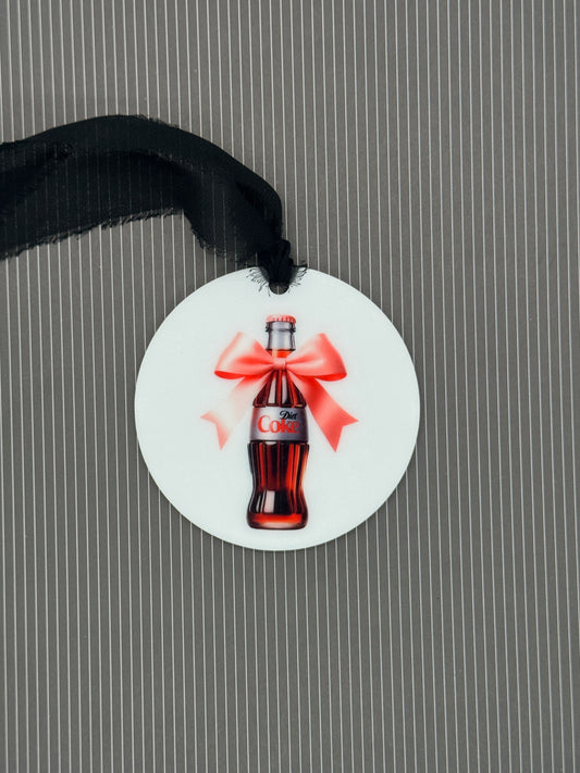 Custom White Acrylic ornament - with Sublimated image