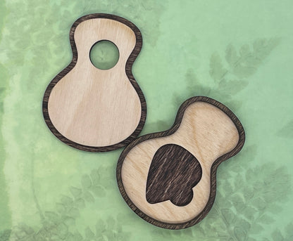 Guitar Pick Gift, Wedding Gift, Customized Gift, Laser Engraved Gift, Wooden Guitar pick case