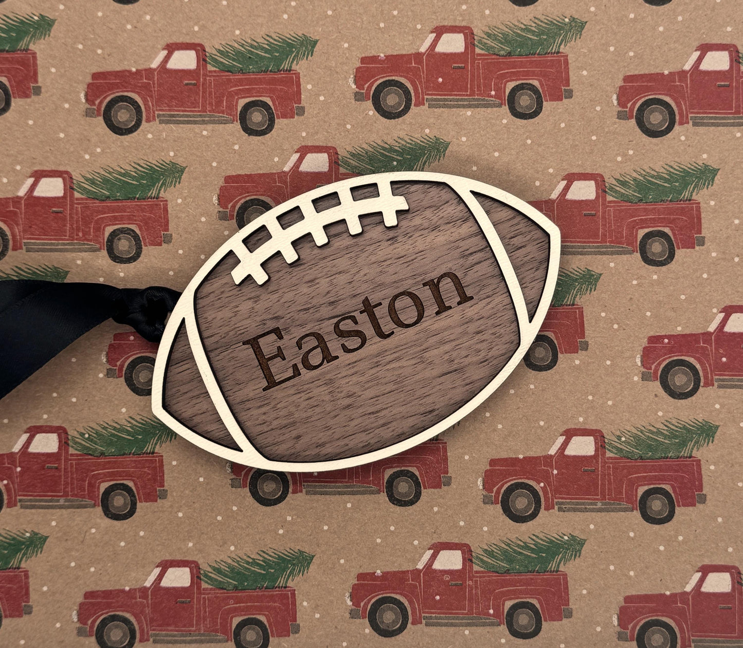 Customizable Football Gift Tag or Ornament