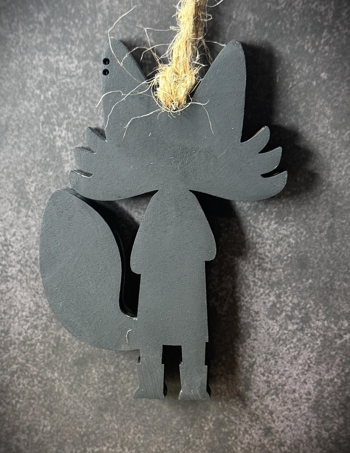 Adorable Fox Car Charm or Keychain – Wooden Fox Tag with Pearly Resin Accents – Perfect Gift for Fox Lovers
